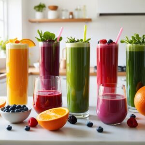 Colorful Boost Juice recipes, refreshing and nutrient-packed.